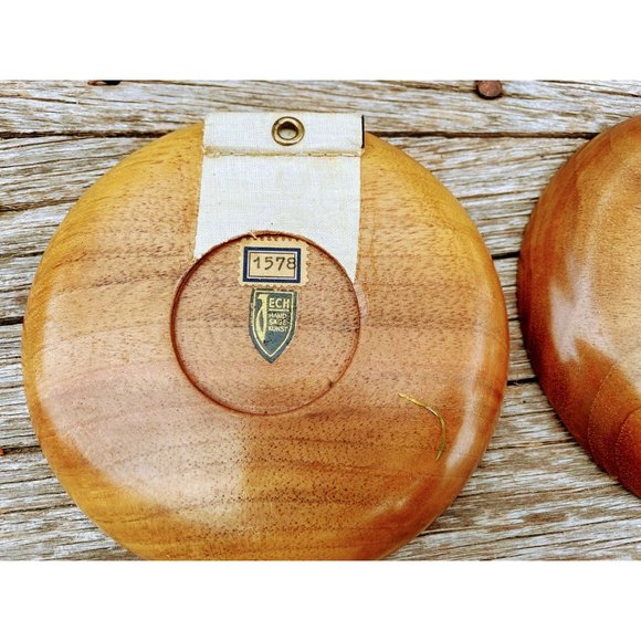 Vintage Wood German Plaques Metal Work Cherub Deer Tree - Picture 4 of 6